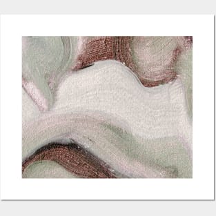 Purple Green Gray Abstract Art Posters and Art